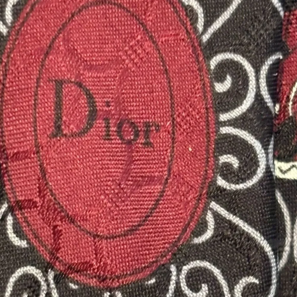 Christian Dior Monsieur Red Silk Tie